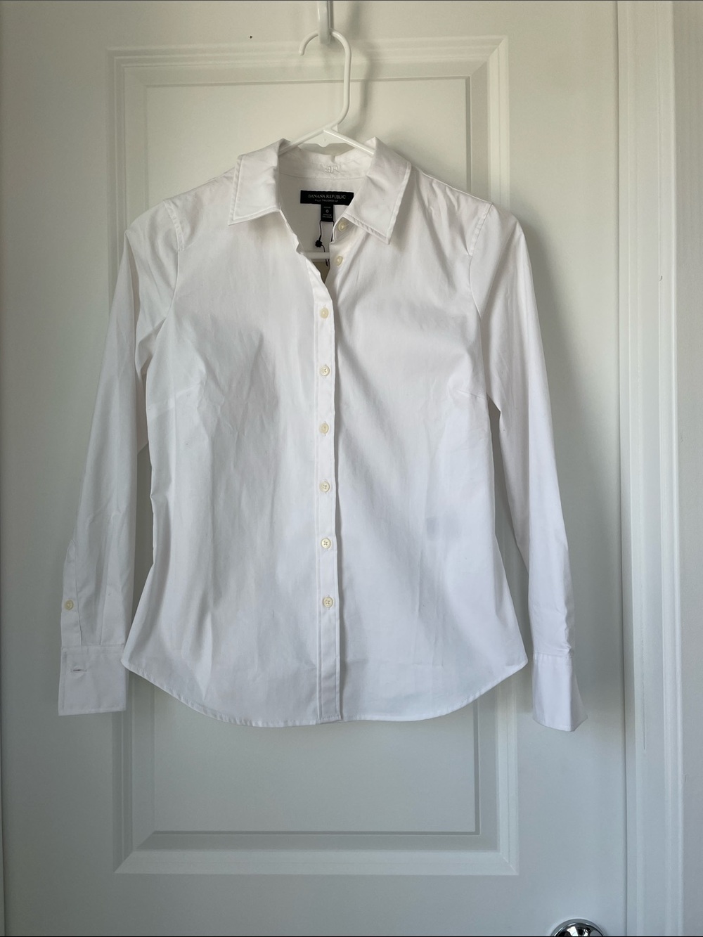 Banana Republic White Riley Button Down Shirt Size 0P